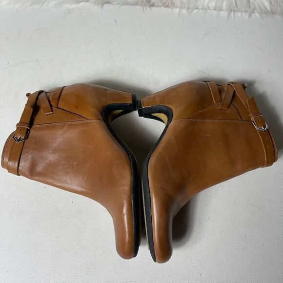 Sam Edelman Leather Maddox brown ankle boots side zipper size 8M - Picture 5 of 9